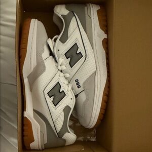 New Balance 550 White and Gray Sneakers